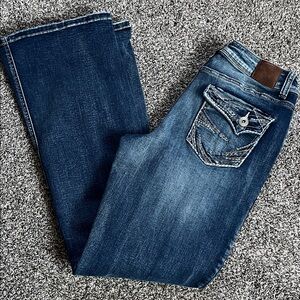 Maurice’s Mid Rise Bootcut Flap Pocket Flare Leg Jeans 11/12